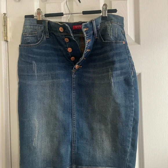 Guess Blue Denim Skirt - Picture 1 of 14